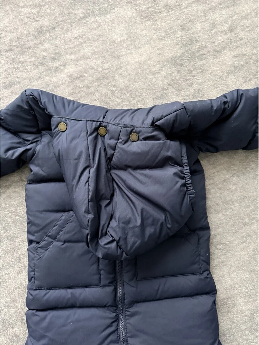 Polo Ralph Lauren Baby Snowsuit 24M Hooded Puffer Bunting Navy Green Winter